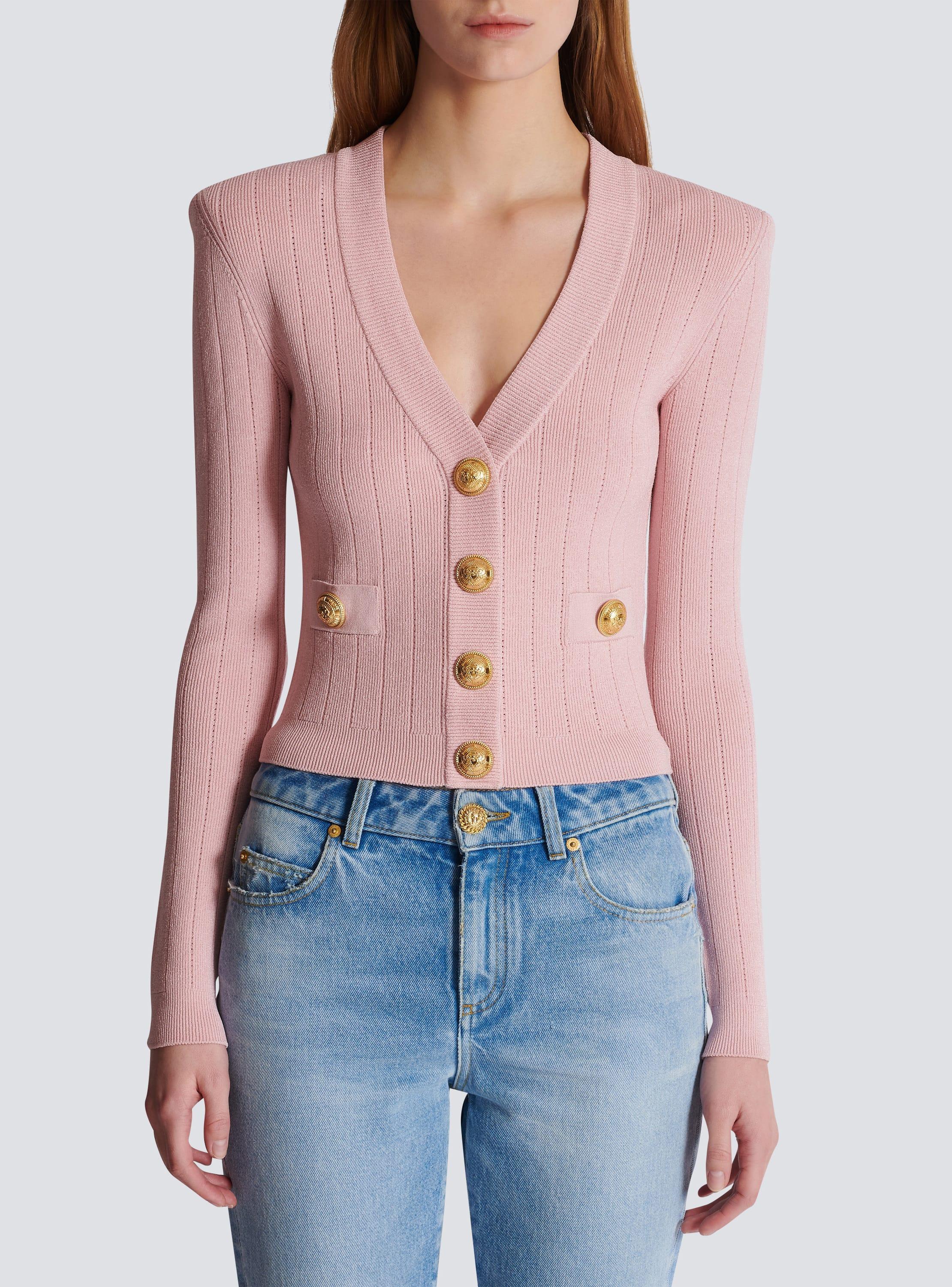 Cropped knit cardigan Product Image