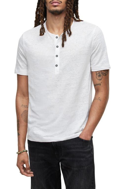 John Varvatos Regular Fit Short Sleeve Linen Henley Product Image