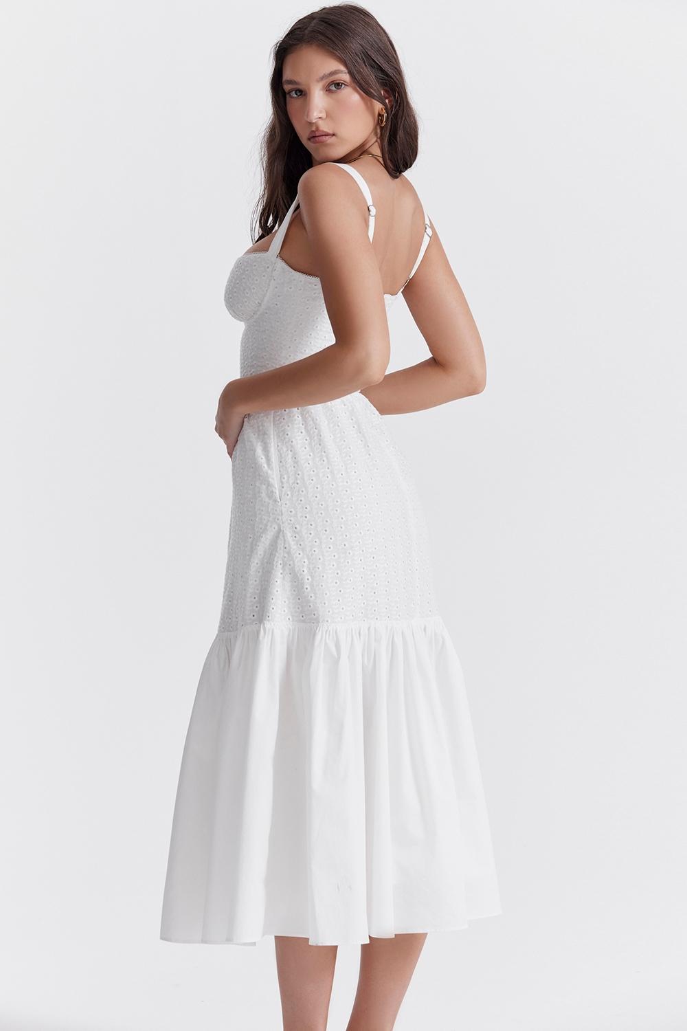 Elia White Broderie Anglaise Midi Sundress Product Image