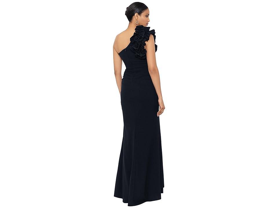 Xscape Womens Ruffled One-Shoulder Gown Product Image