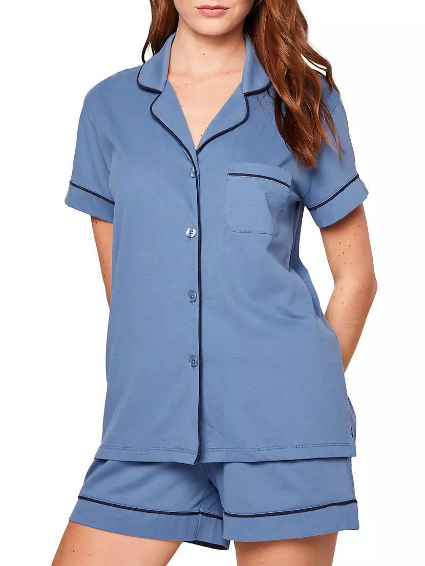 Contrast-Trimmed Short Pajamas Product Image