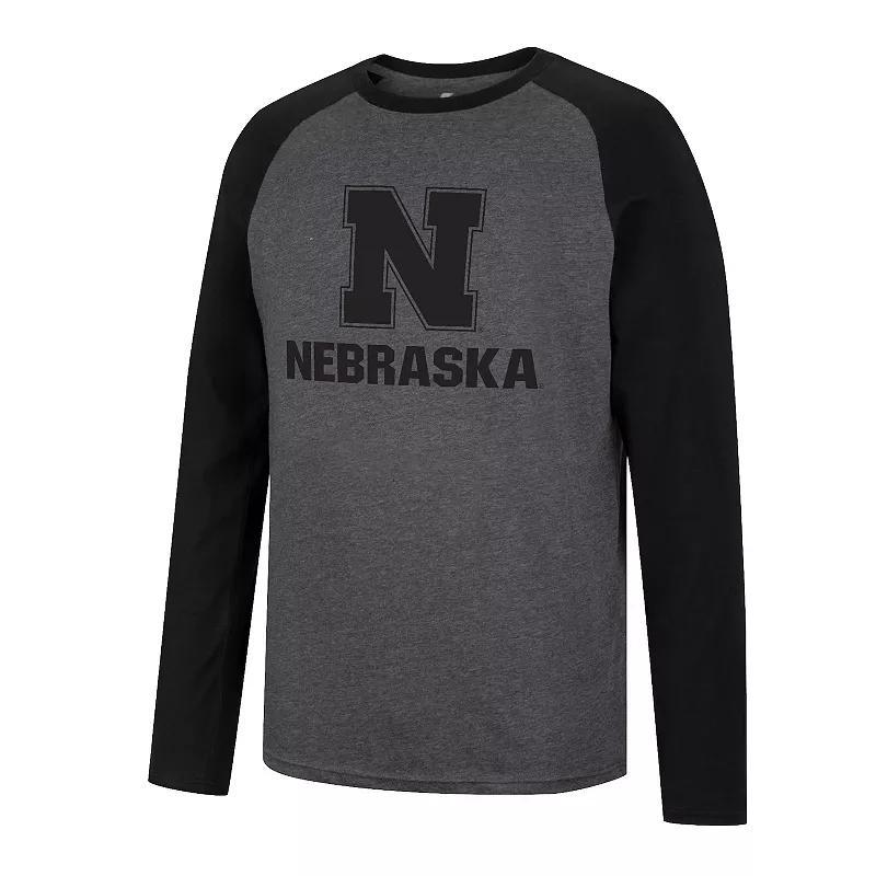 Mens Indiana Hoosiers Blackout Raglan Long Sleeve Tee Product Image