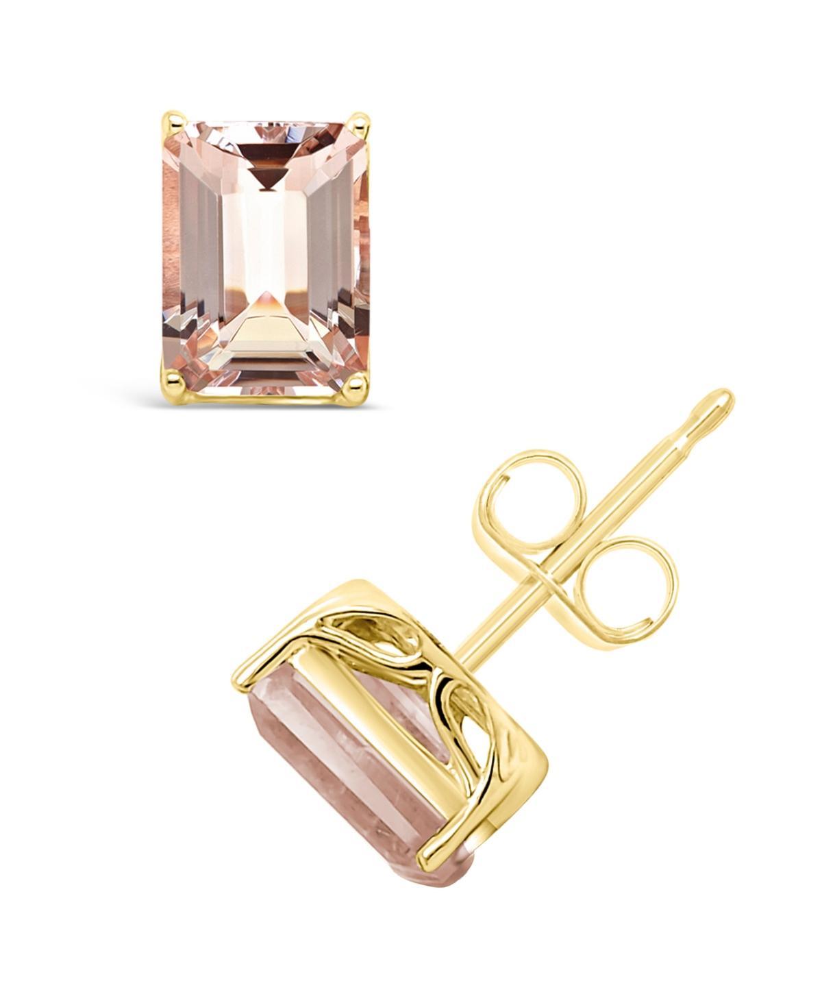 Macys Morganite (2-3/4 ct. t.w.) Stud Earrings in 14K Rose Gold Product Image