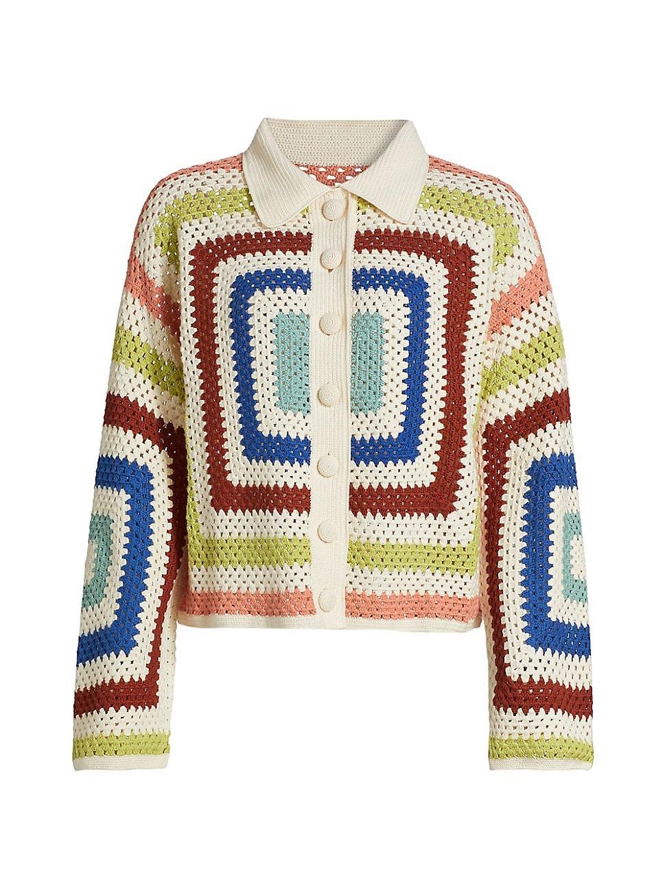 Womens Camino Plaza Crochet Cardigan Product Image