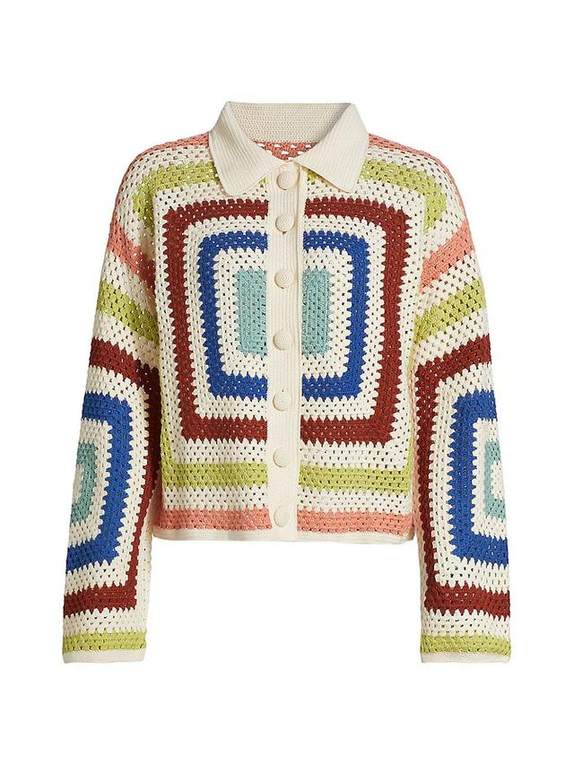 Womens Camino Plaza Crochet Cardigan Product Image