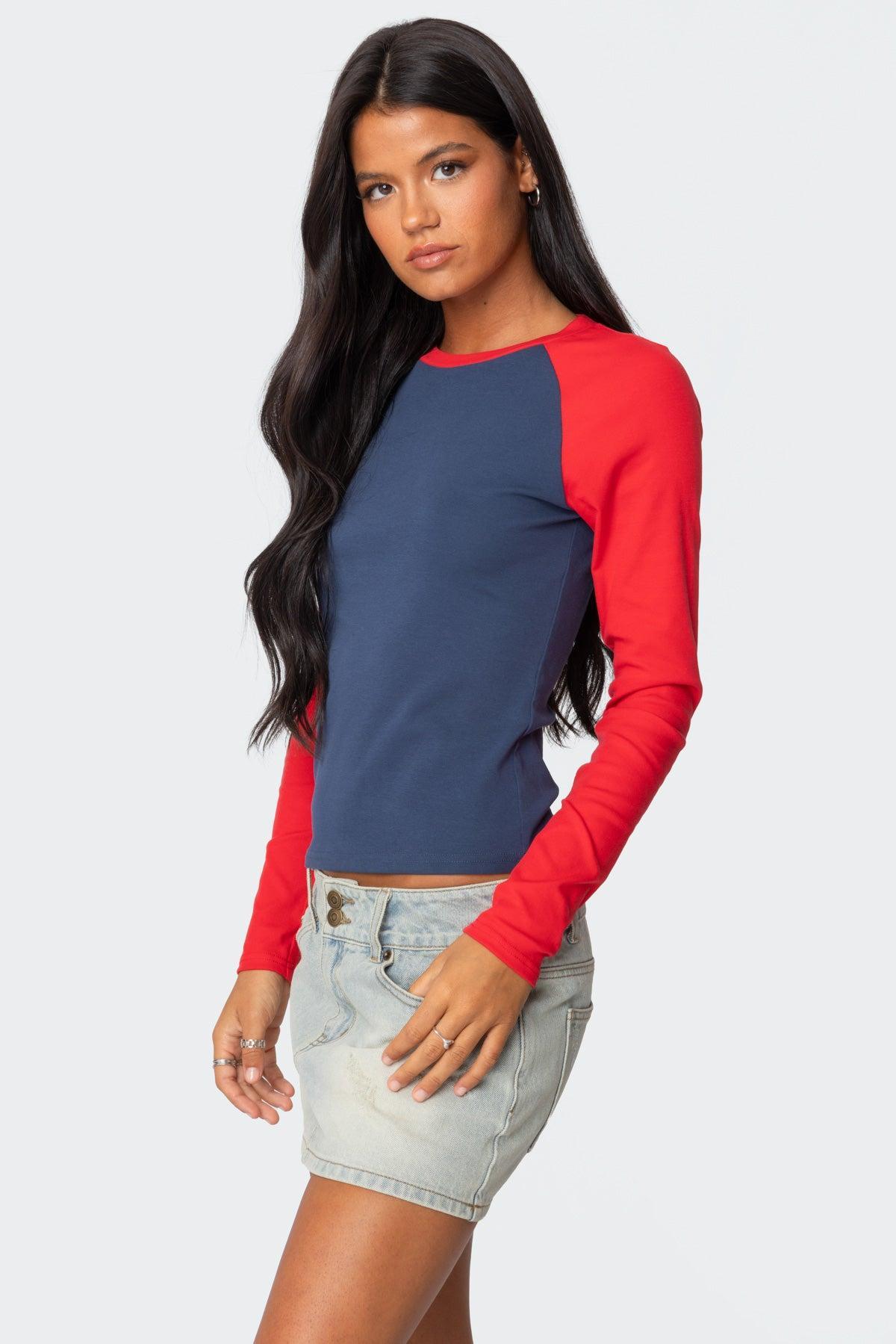 Tommi Raglan Long Sleeve T Shirt Product Image