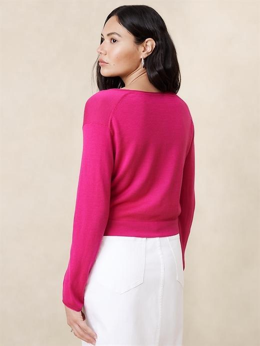 Merino Wool Cropped Sweater Product Image