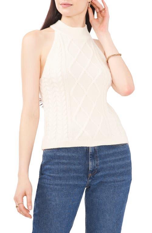 1.state Womens Sleeveless Cable-Knit Halter Sweater Product Image