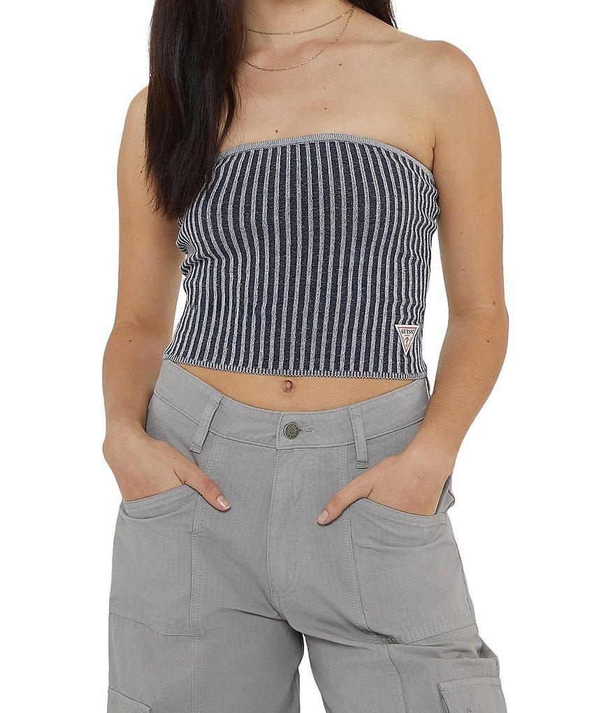 Guess Vertical Stripe Tube Top Product Image