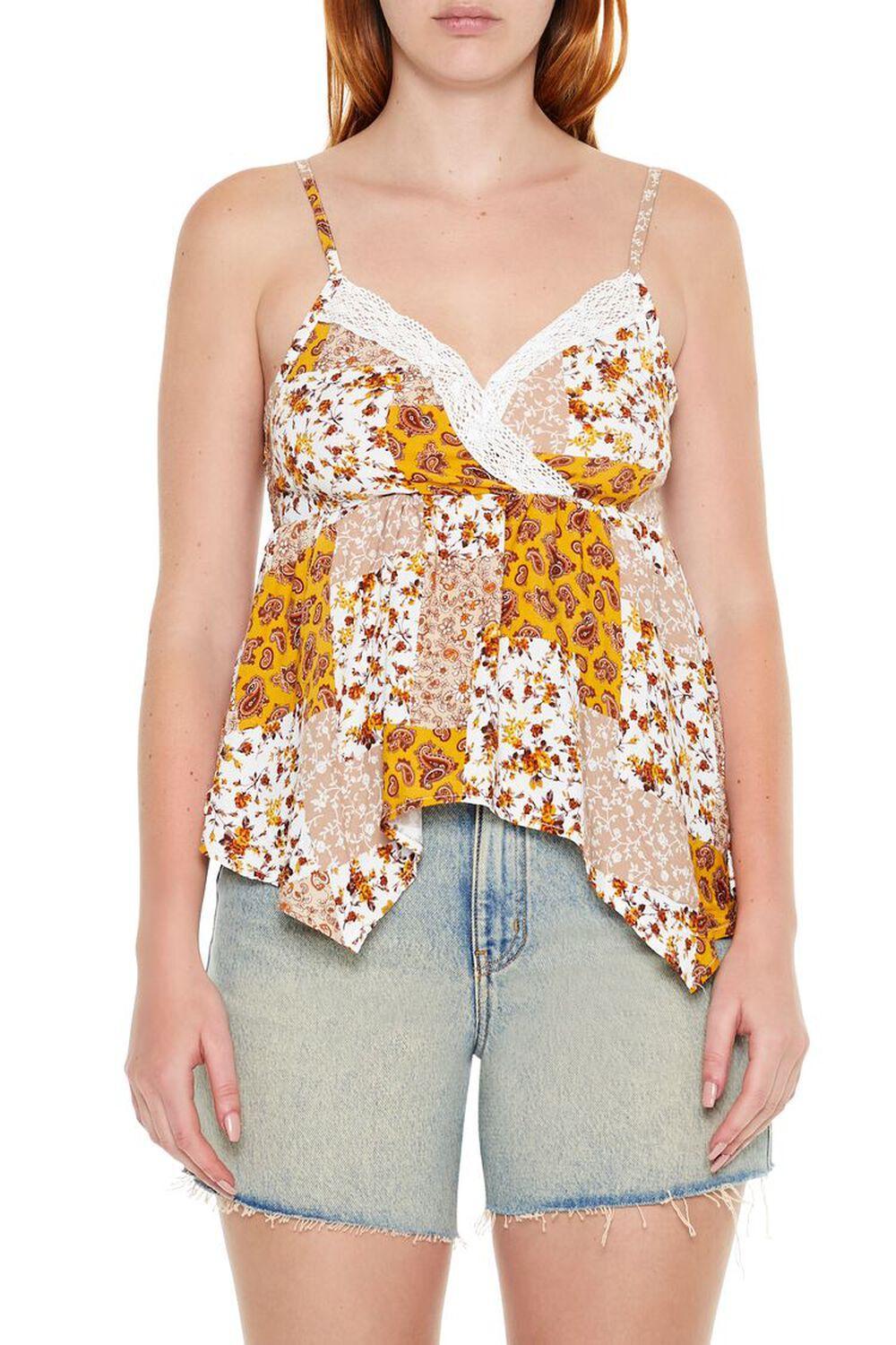 Patchwork Handkerchief Cami | Forever 21 Product Image