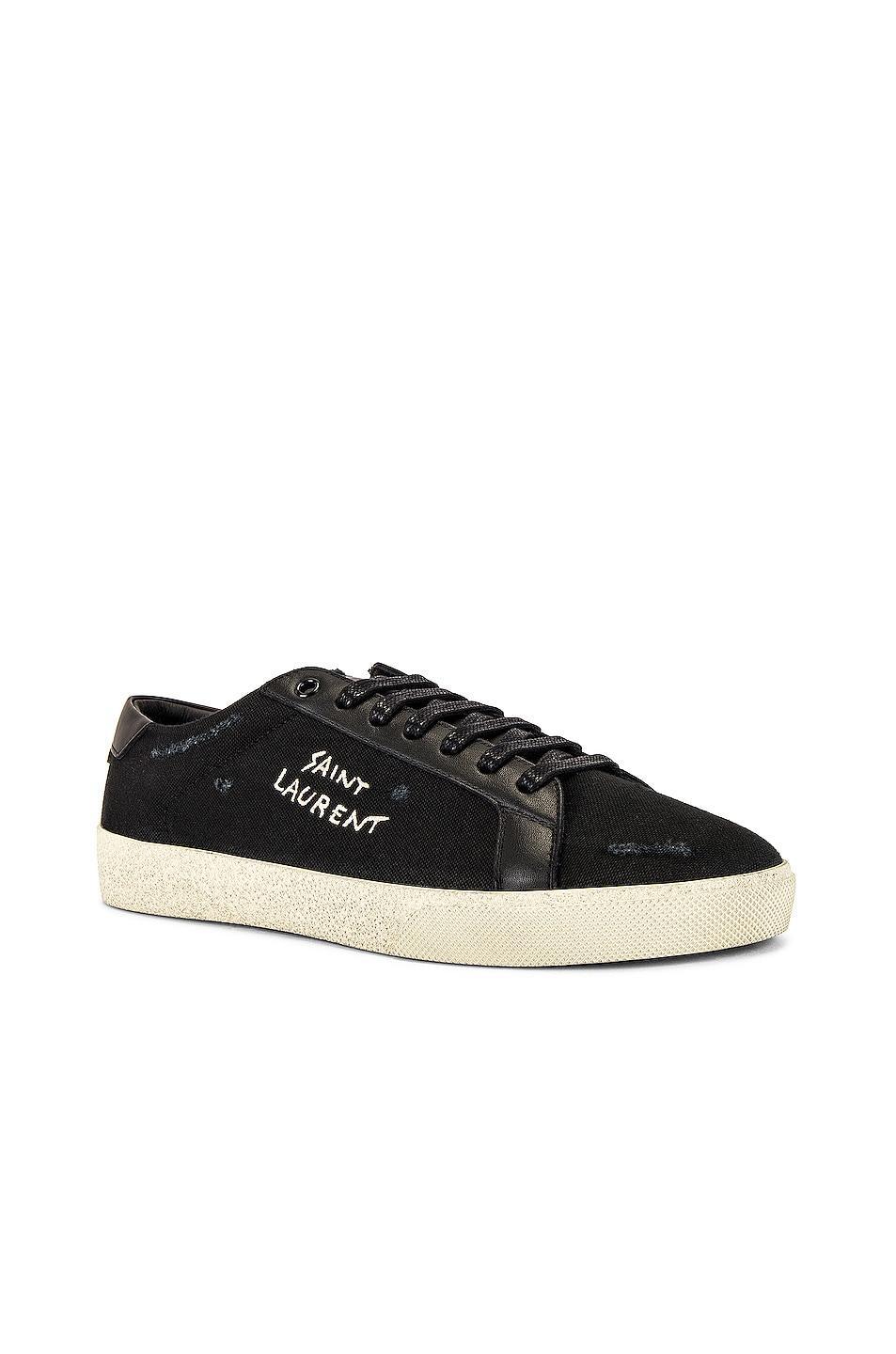 Saint Laurent SL/06 Signa Low Top Sneaker in Black & Black - Black. Size 40 (also in 43). Product Image