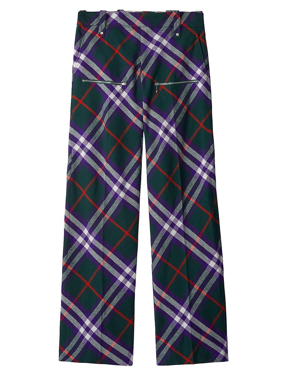 burberry Check Virgin Wool Pants Product Image