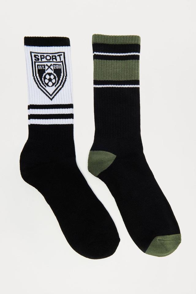 Sport Star Socks 2 Pack - Black/combo Product Image