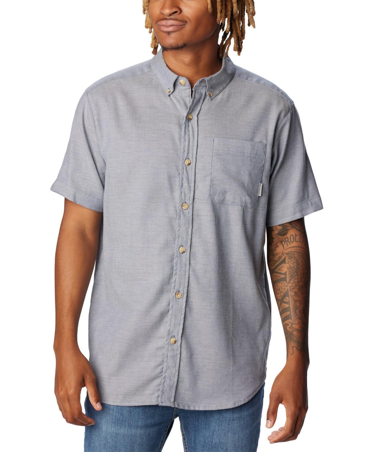 Mens Columbia Rapid Rivers Short Sleeve Shirt Blue Product Image