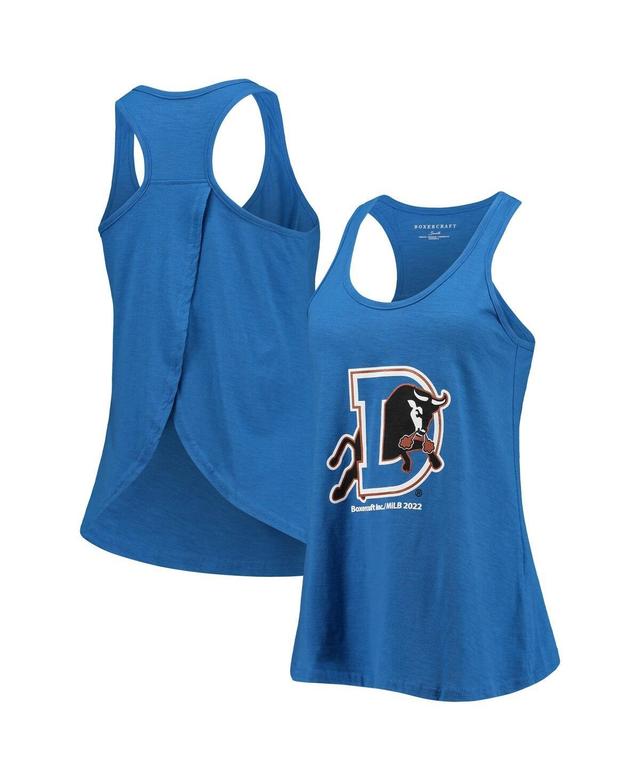 Womens Royal Durham Bulls Charm Scoop Neck Racerback Tank Top Product Image