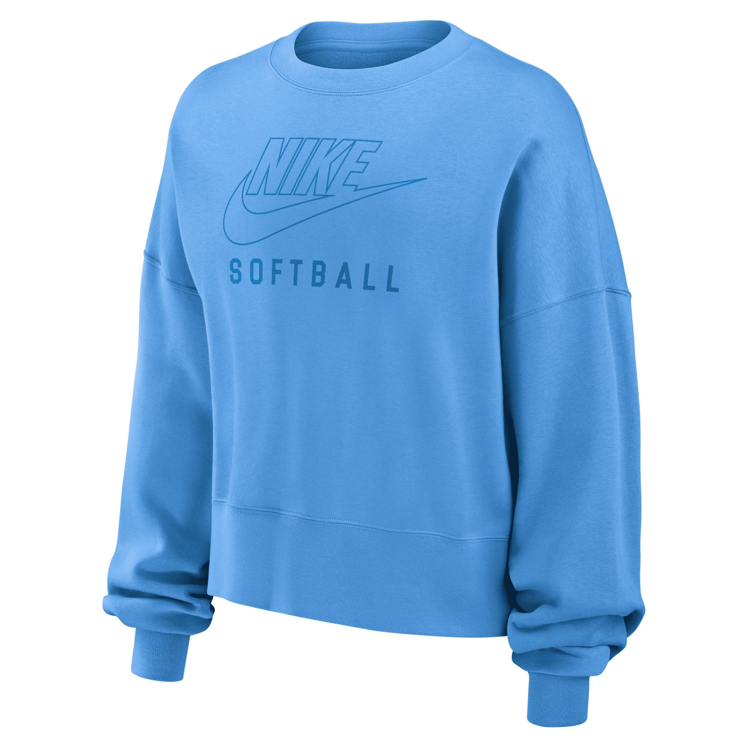 Nike Womens Phoenix Fleece Softball Crew-Neck Sweatshirt product image