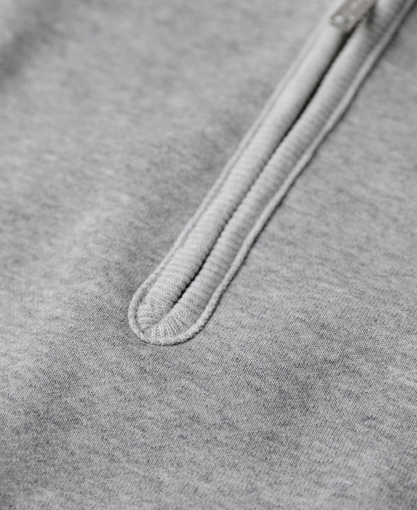 Racing Half-Zip Heavyweight Fleece Sweatshirt - Gray Product Image