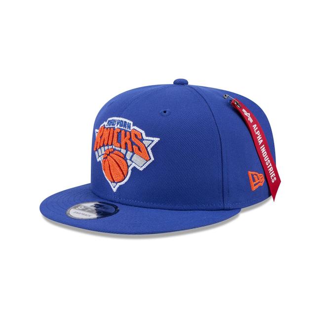 Alpha Industries x New York Knicks Blue 9FIFTY Snapback Hat Male Product Image