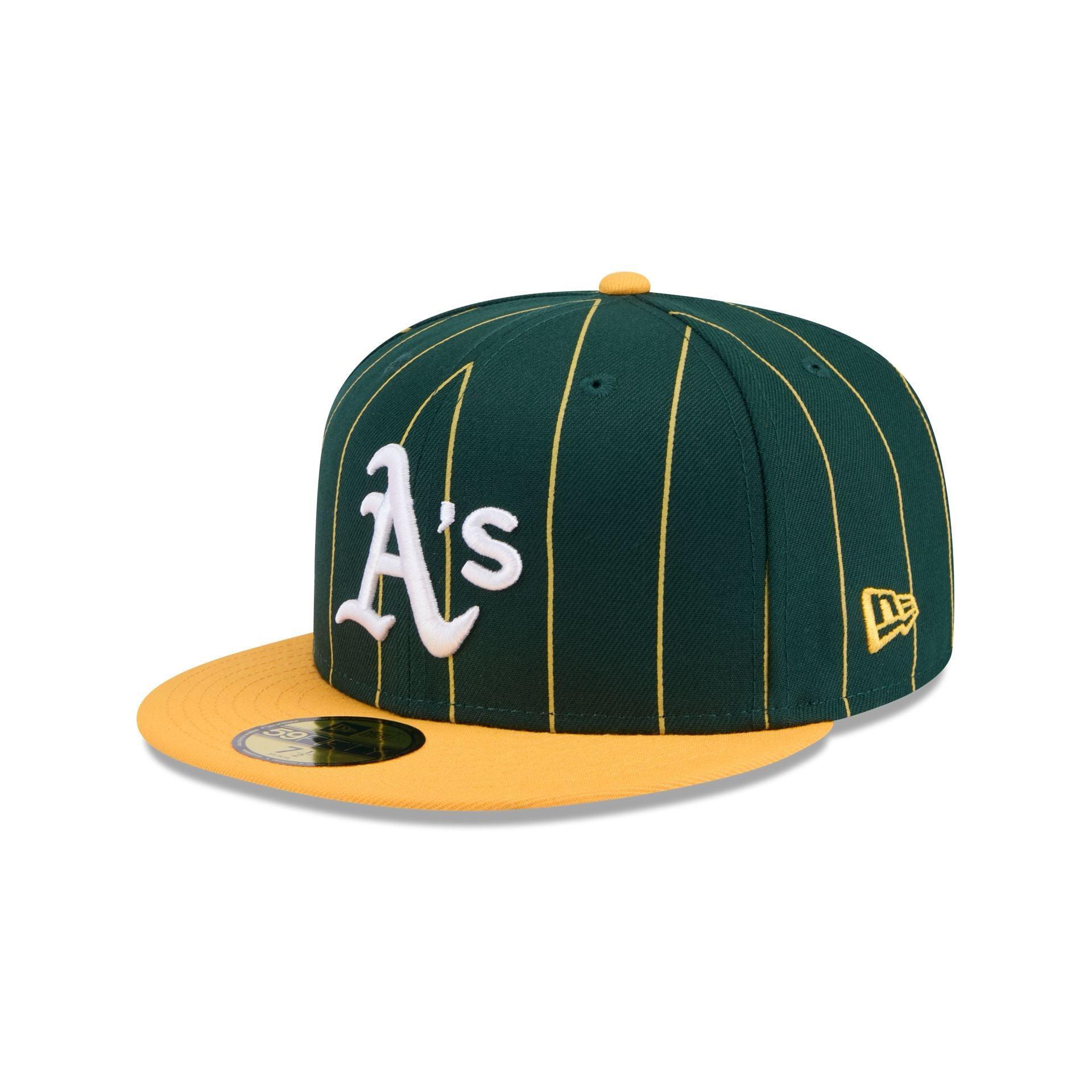 Oakland Athletics Throwback Pinstripe 59FIFTY Fitted Hat Male Product Image