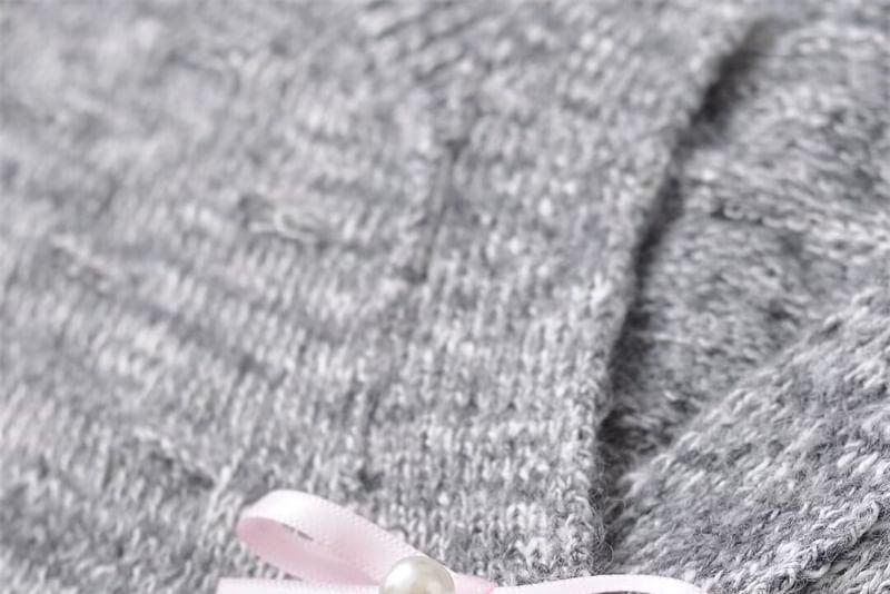 Notch Neck Plain Bow Cardigan Product Image