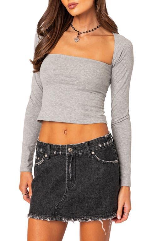 EDIKTED Wide Square Neck Crop Top Product Image