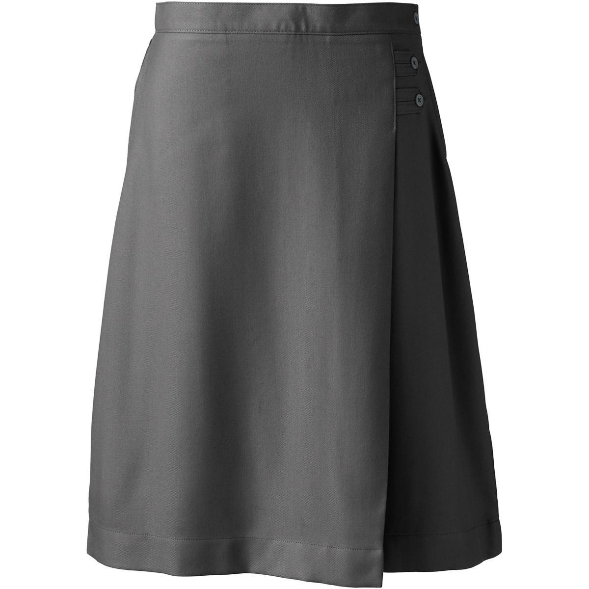 Womens Lands End Solid Below the Knee A-line Skirt Product Image