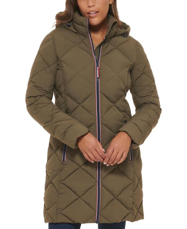 Tommy Hilfiger Womens Hooded Quilted Puffer Coat Product Image