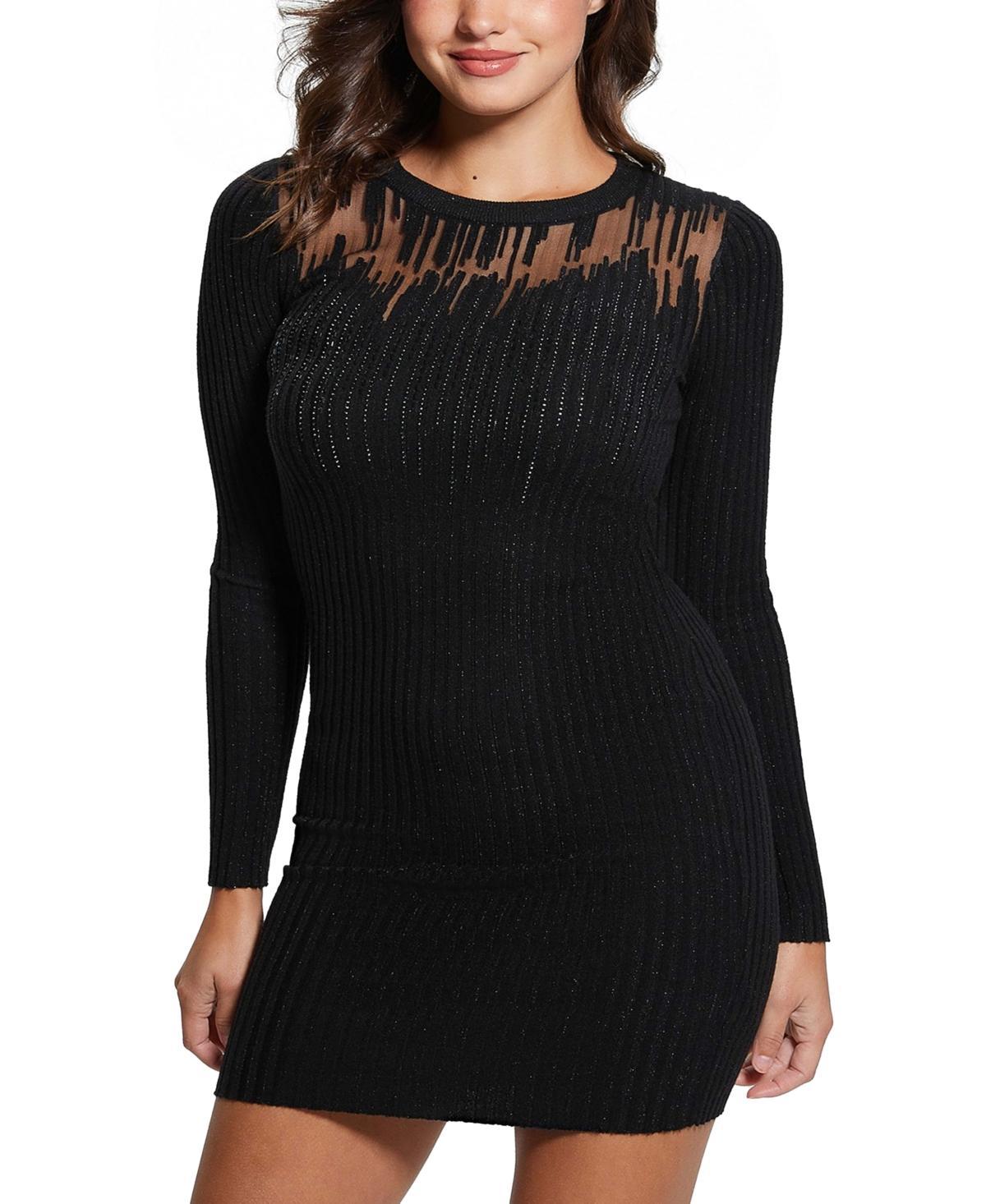 Guess Womens Claudine Embellished Rib-Knit Mini Dress product image