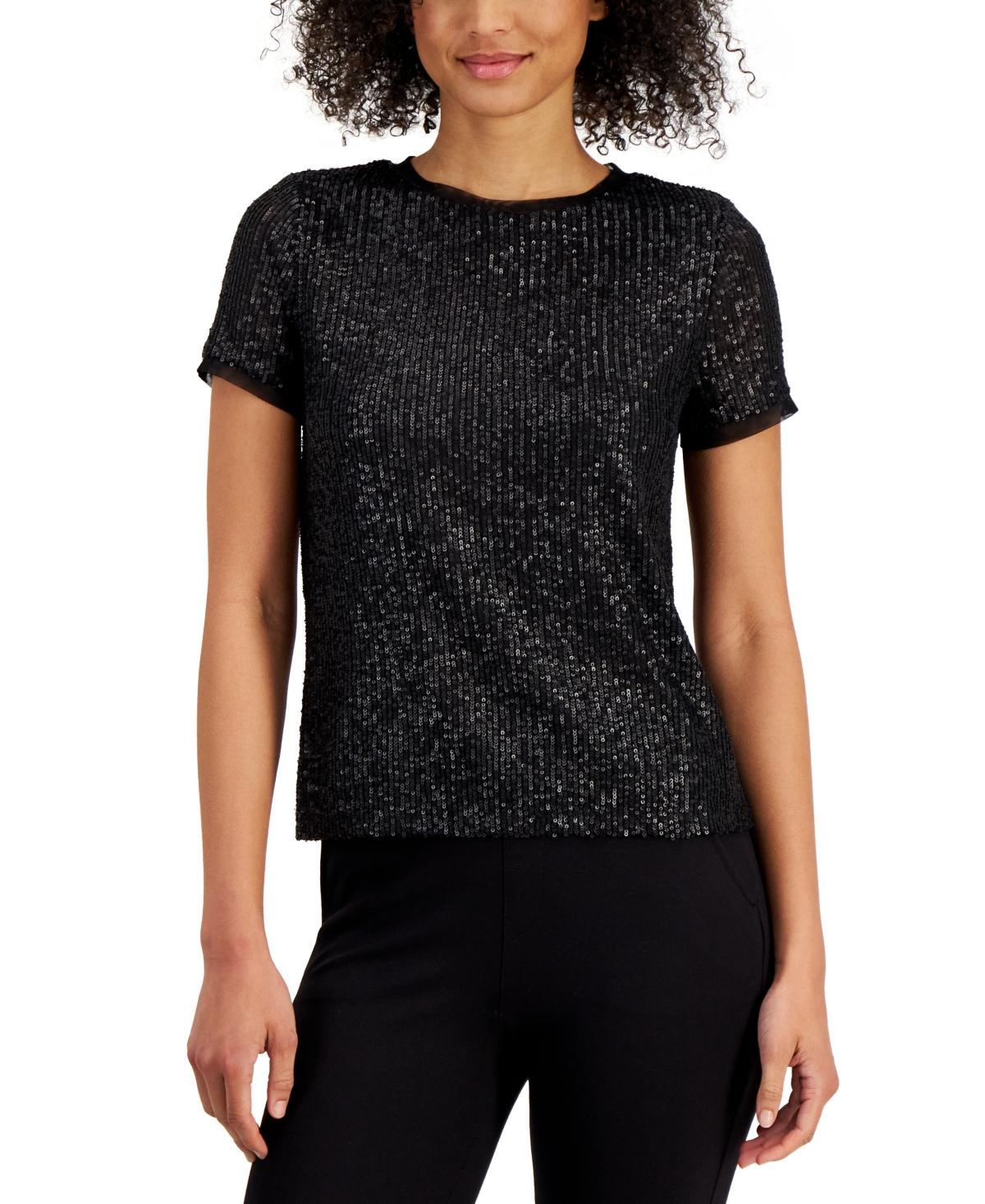 Women's Sequined T-Shirt Product Image