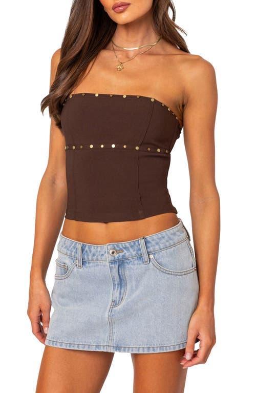 Womens Darcy studded lace up corset top Product Image