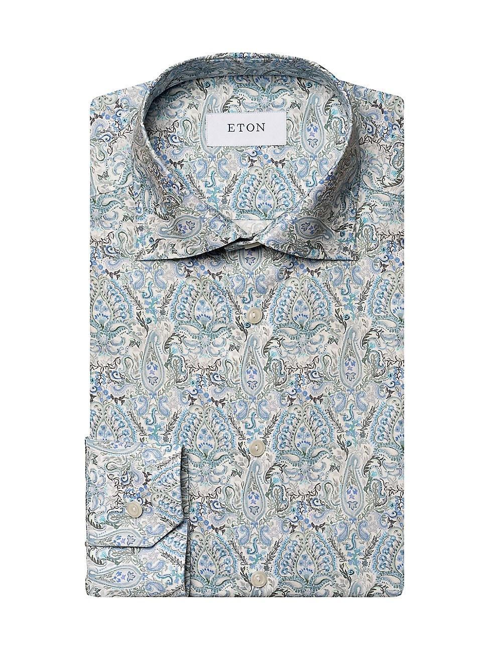 Mens Paisley-Print Slim Fit Dress Shirt Product Image