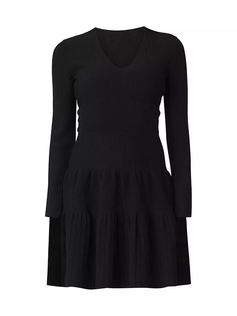 Womens Cierra Ribbed Long-Sleeve Minidress Product Image