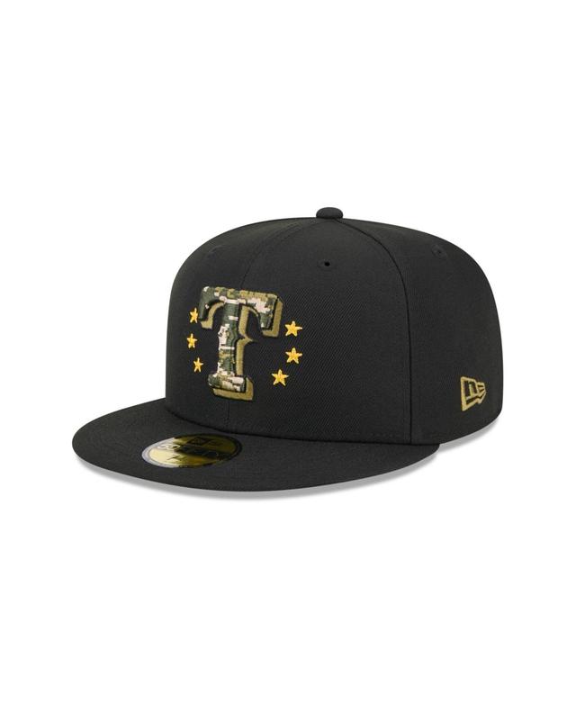 New Era Mens Black Texas Rangers 2024 Armed Forces Day On-Field 59FIFTY Fitted Hat Product Image