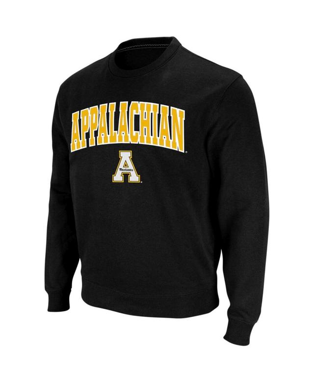 Mens Black Appalachian State Mountaineers Arch Logo Crew Neck Sweatshirt Product Image