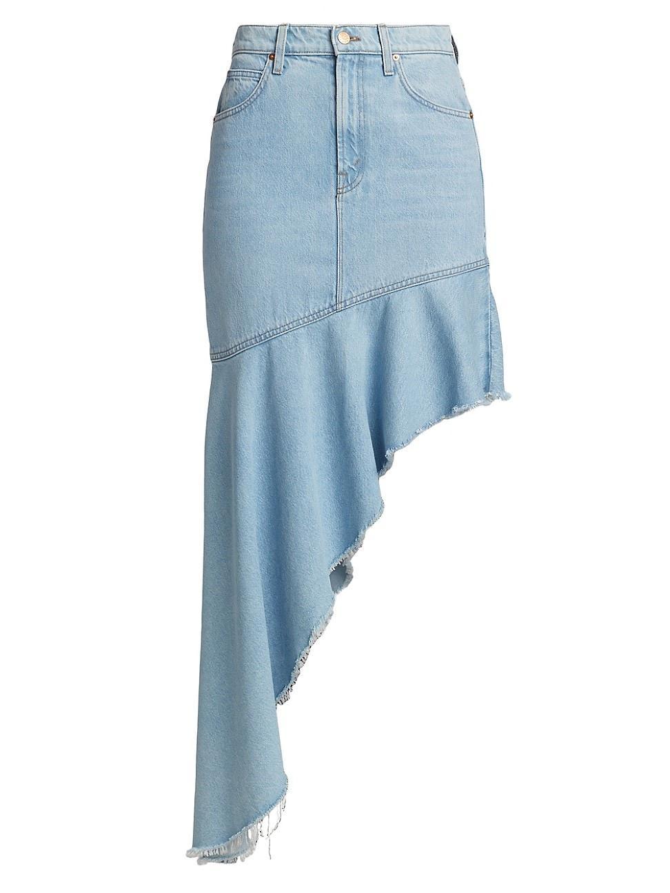 Womens The Crinkle Cut Denim Skirt Product Image