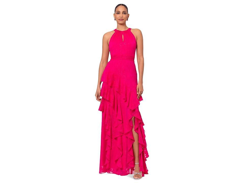 Xscape Womens Tiered Ruffled Chiffon Gown product image