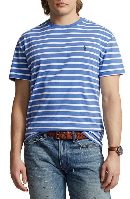 Stripe Cotton Jersey T-shirt In New England Blue/white Product Image