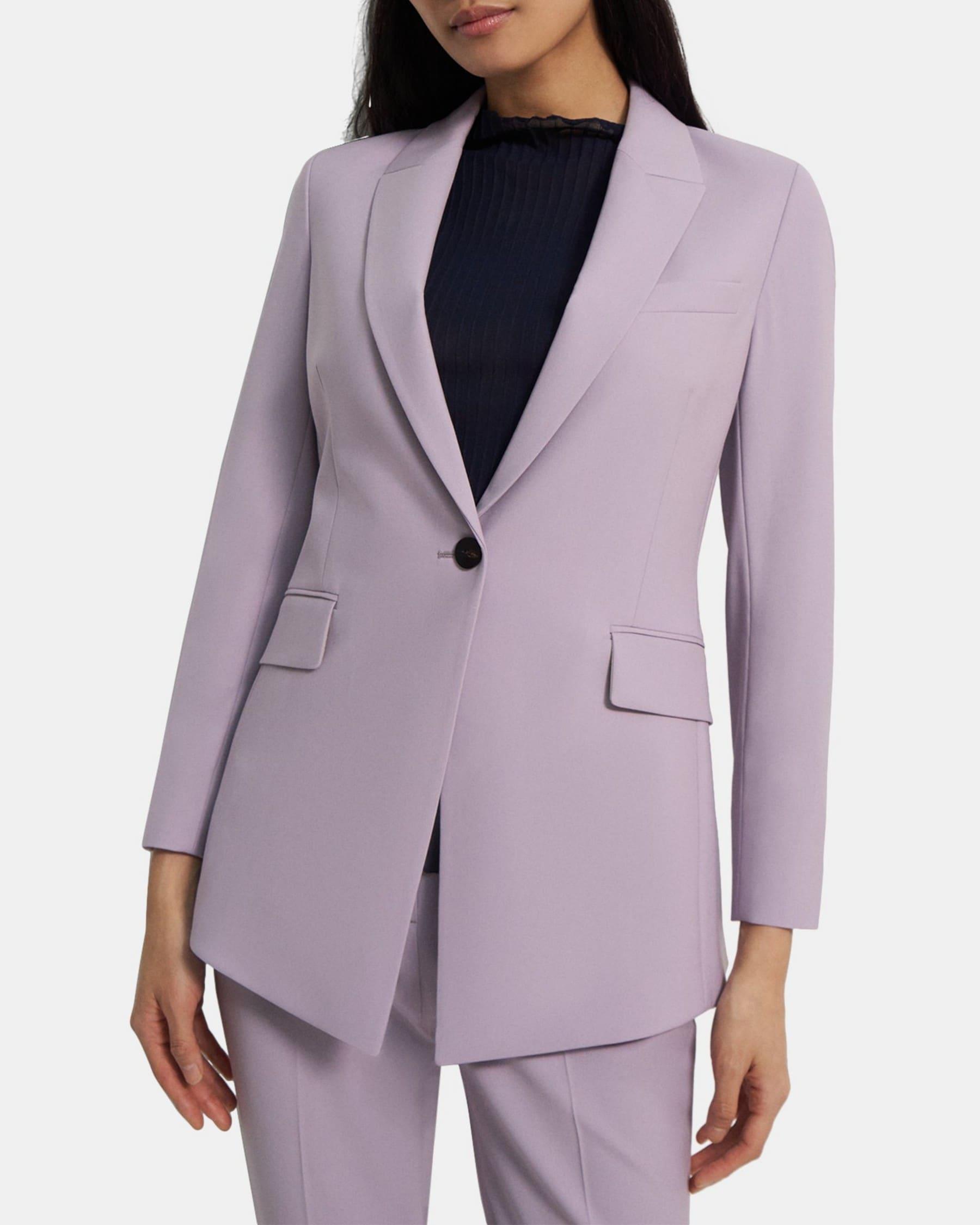 Single-Breasted Blazer in Stretch Wool Product Image