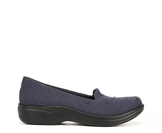 Bzees Poppyseed 3 Womens Rhinestone Slip-ons Blue Product Image