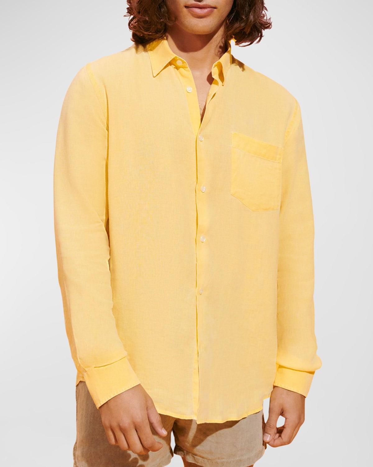 Mens Caroubis Linen Shirt Product Image