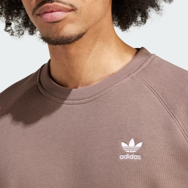 adidas Trefoil Essentials Crewneck Earth Strata XS Mens Product Image