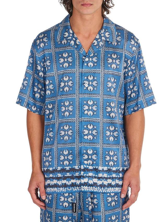 Mens Summerland Ranch Tiled Silk Shirt Product Image