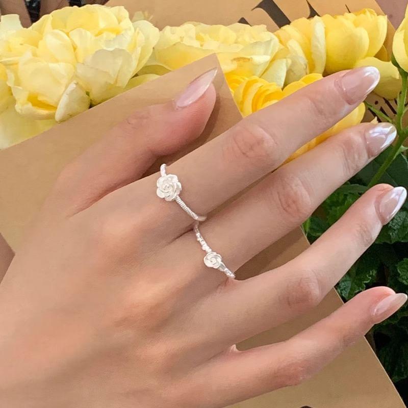 Floral Alloy Open Ring (Various Designs) Product Image