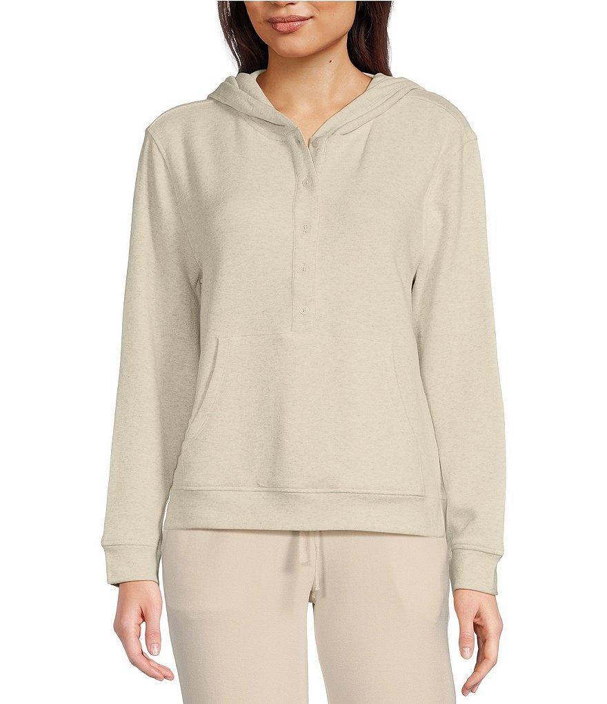 Barefoot Dreams Malibu Collection® Brushed Fleece Henley Hoodie Product Image