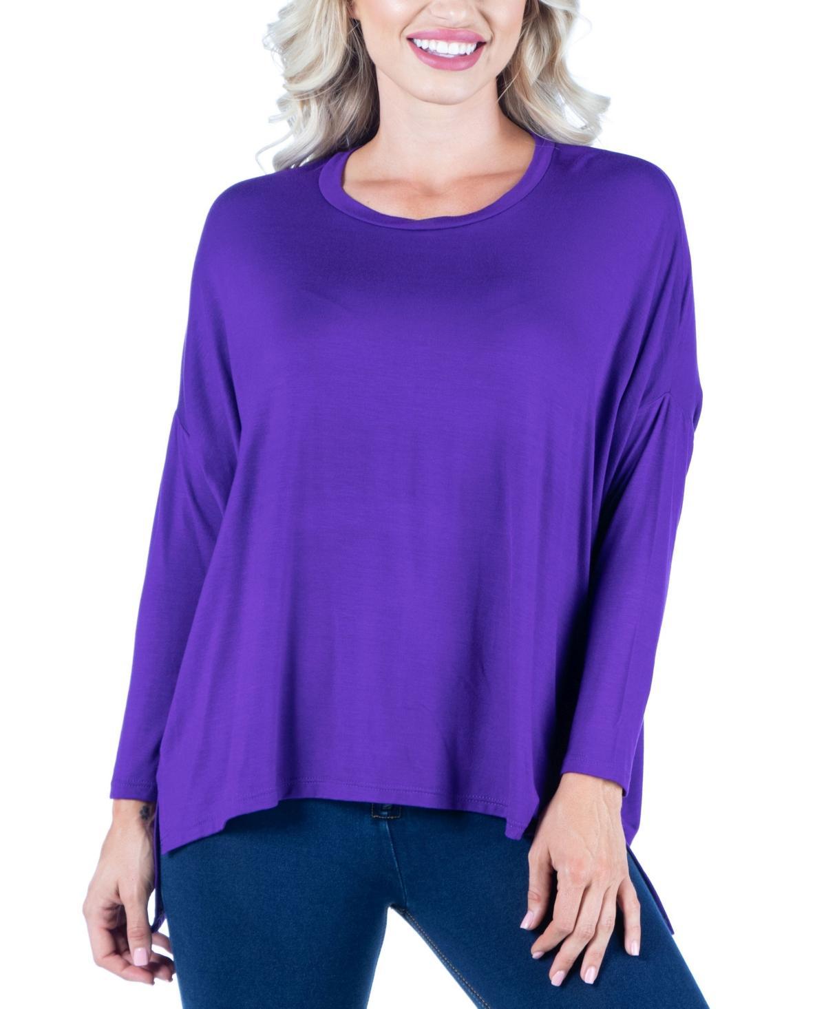 Womens Oversized Long Sleeve Dolman Top Product Image