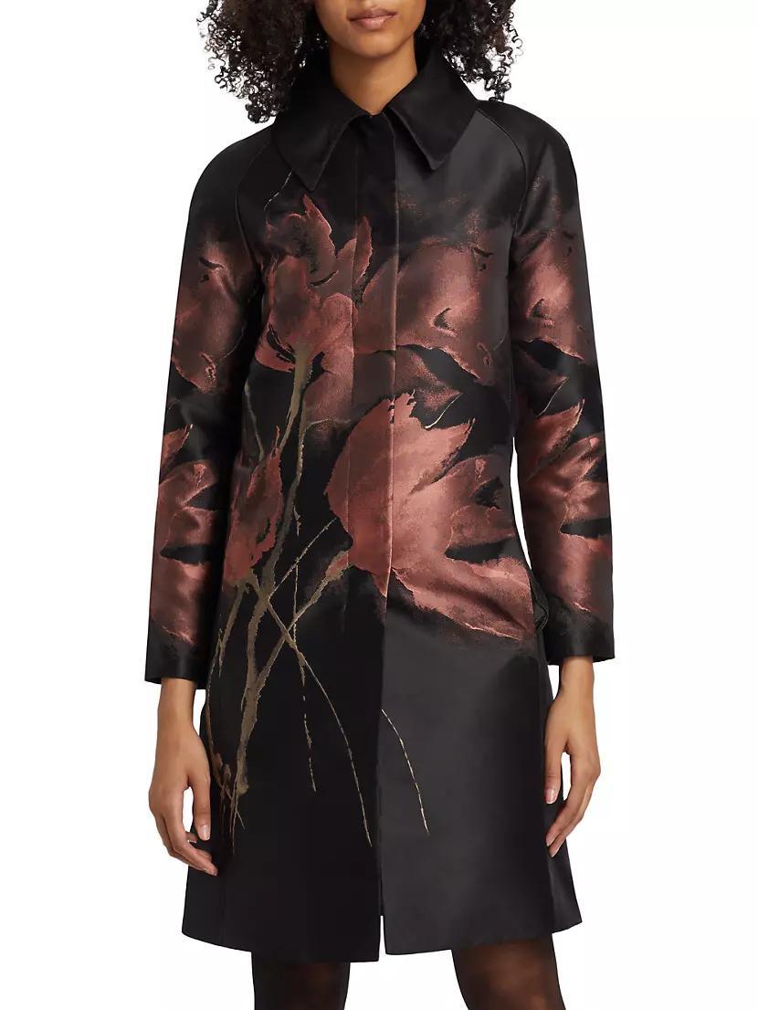 Jacquard Floral Long Jacket Product Image