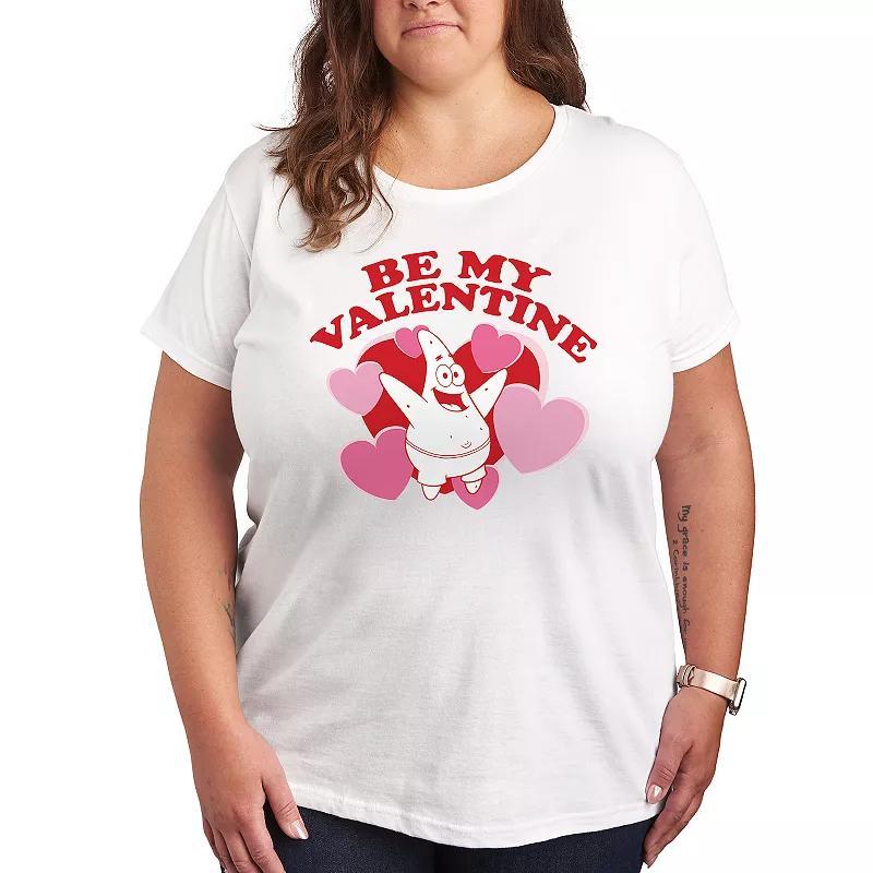 Plus Size SpongeBob Squarepants Valentines Patrick Graphic Tee, Womens Product Image