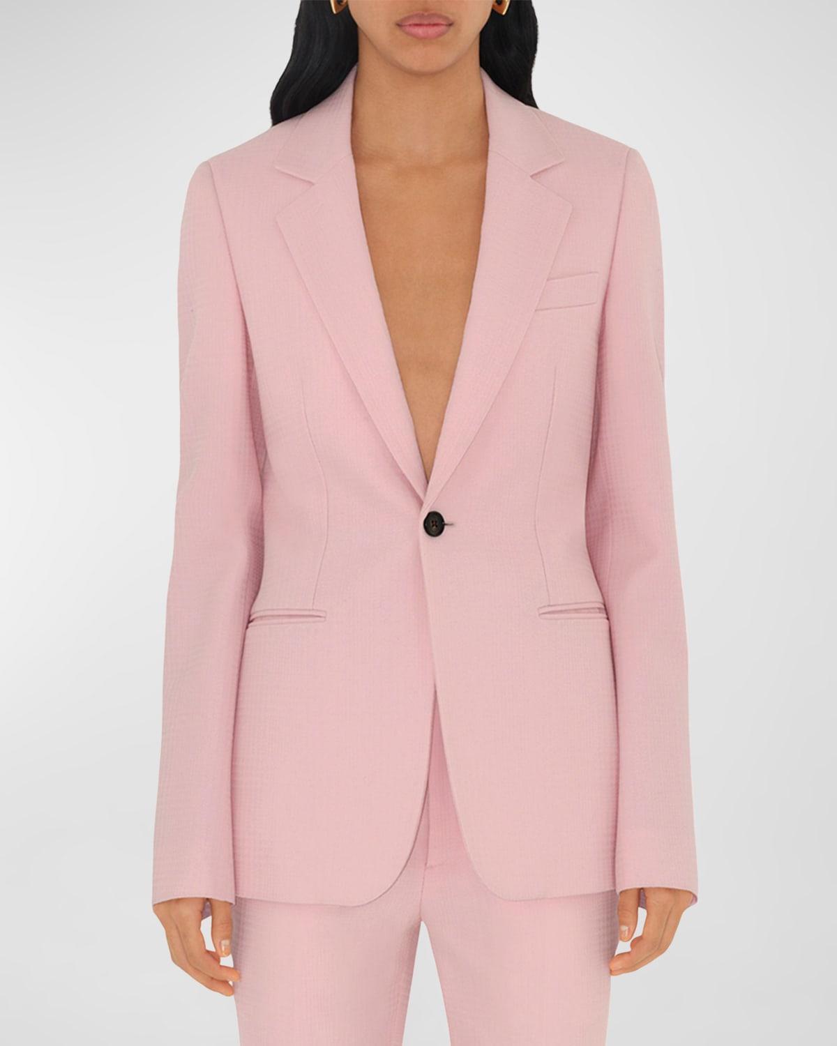 Slim-Fit Wool Blazer Jacket Product Image