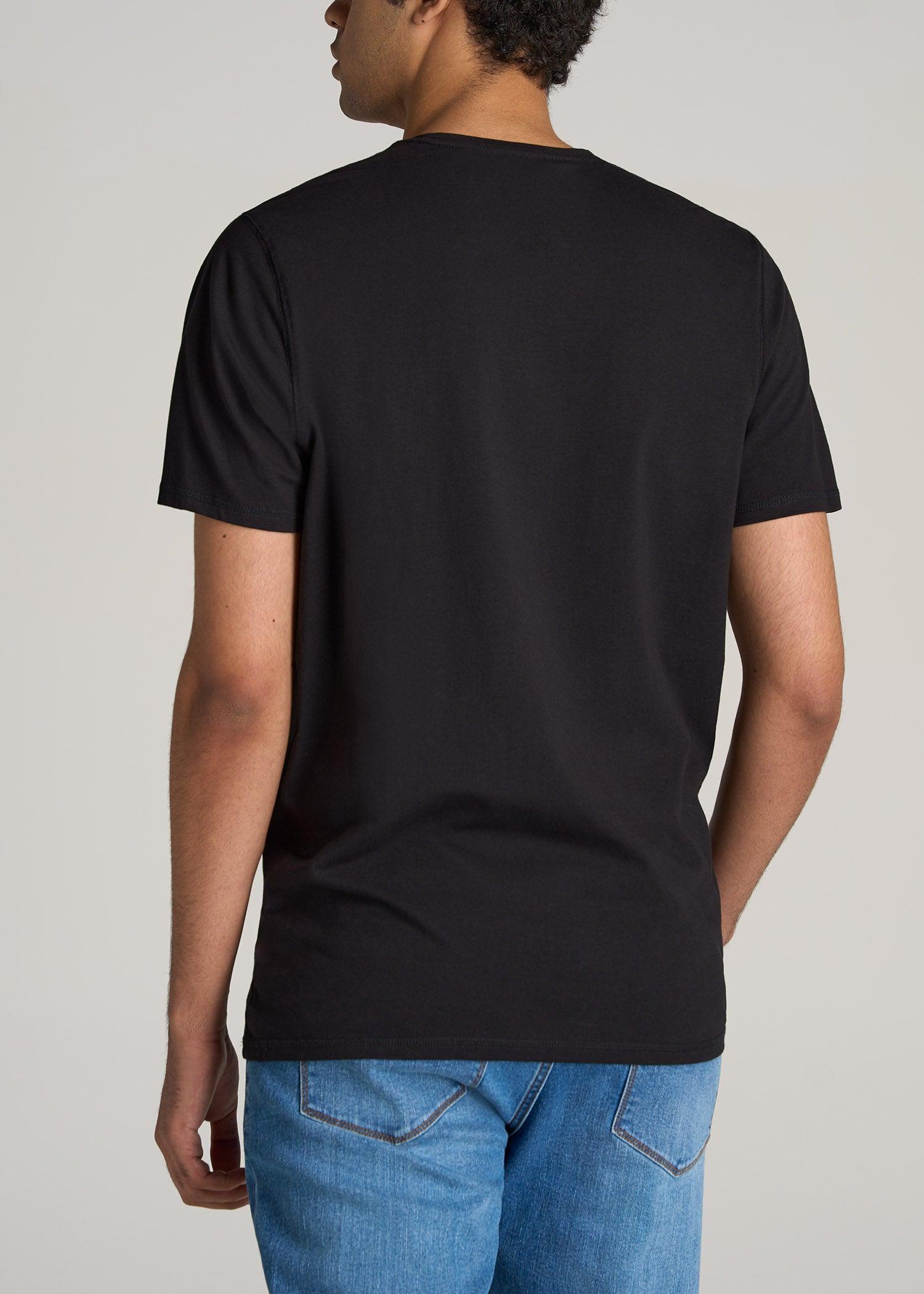 The Essential REGULAR-FIT Crew-Neck Men's Tall Tees in Black Product Image