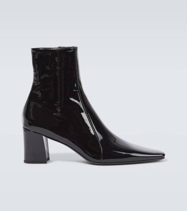 SAINT LAURENT Rainer 75 Patent Leather Ankle Boots In Black Product Image